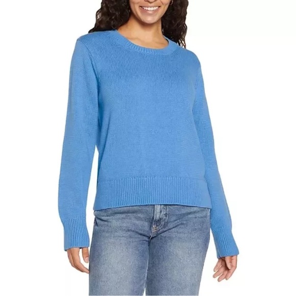 NWT Gap Women's Blue Crewneck Sweater XL - Picture 1 of 7